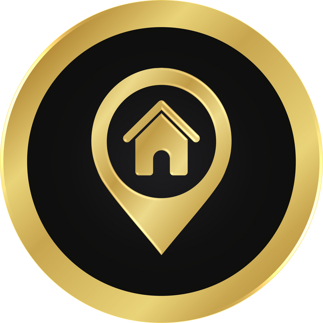 Gold Home Address Icon