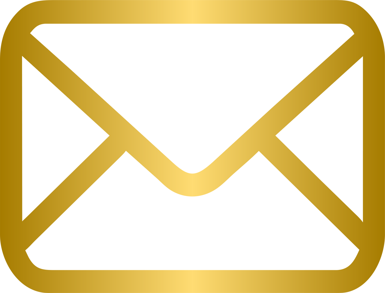 Golden mail icon