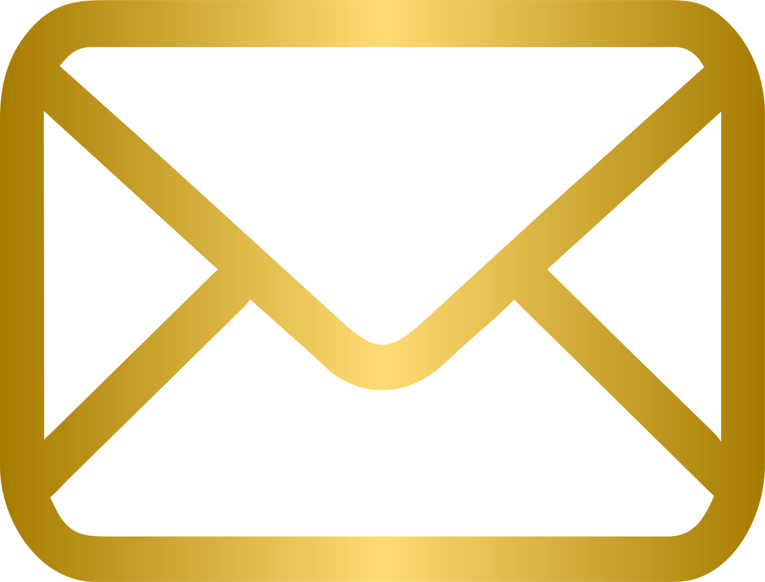 Golden mail icon