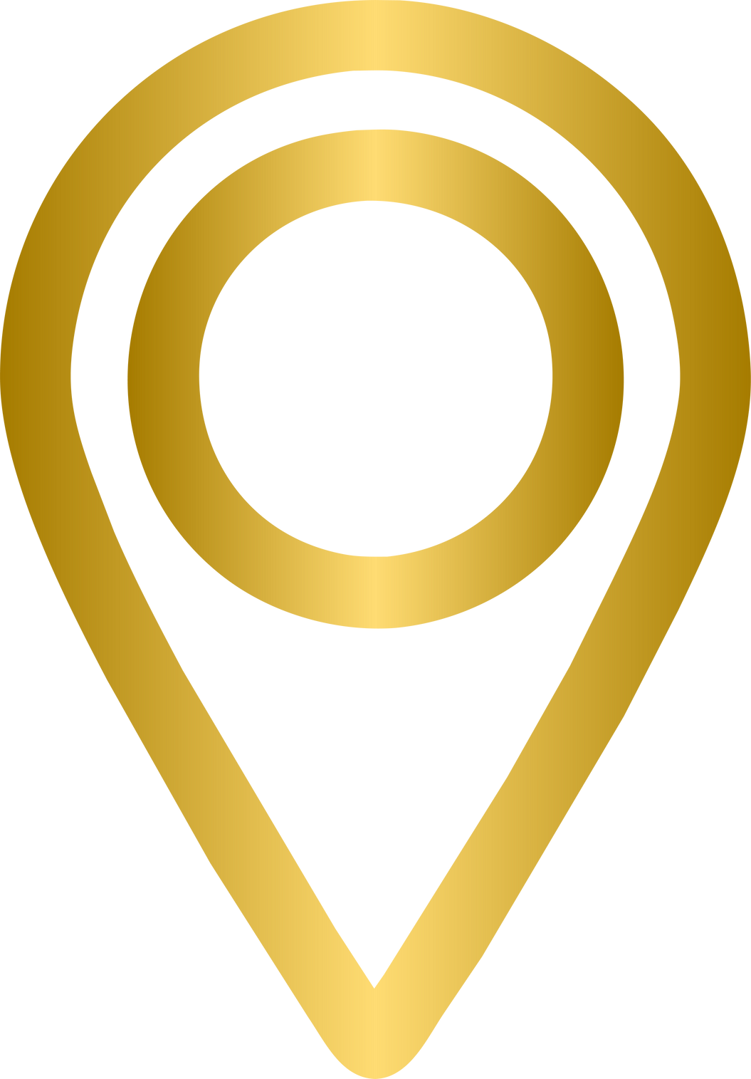 Golden location pin icon